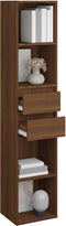 vidaXL - Boekenkast - 36x30x171 - cm - bewerkt - hout - bruin - eikenkleur
