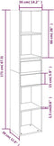 vidaXL - Boekenkast - 36x30x171 - cm - bewerkt - hout - bruin - eikenkleur