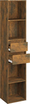 vidaXL - Boekenkast - 36x30x171 - cm - bewerkt - hout - gerookt - eikenkleurig