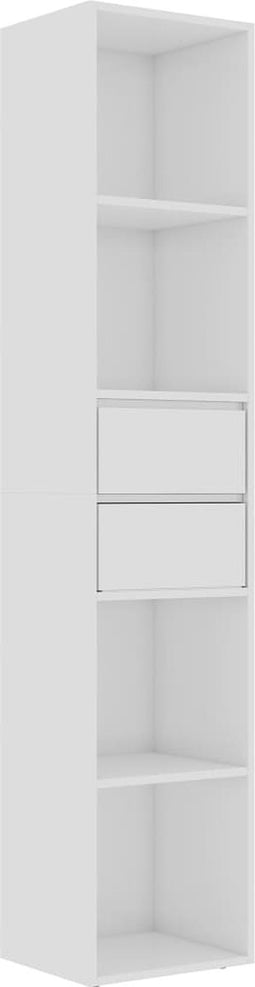 vidaXL - Boekenkast - 36x30x171 - cm - bewerkt - hout - hoogglans - wit