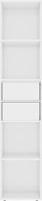 vidaXL - Boekenkast - 36x30x171 - cm - bewerkt - hout - hoogglans - wit