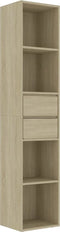 vidaXL - Boekenkast - 36x30x171 - cm - bewerkt - hout - sonoma - eikenkleurig