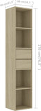 vidaXL - Boekenkast - 36x30x171 - cm - bewerkt - hout - sonoma - eikenkleurig