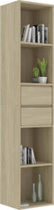 vidaXL - Boekenkast - 36x30x171 - cm - bewerkt - hout - sonoma - eikenkleurig