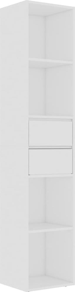 vidaXL - Boekenkast - 36x30x171 - cm - bewerkt - hout - wit