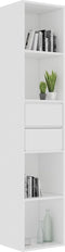 vidaXL - Boekenkast - 36x30x171 - cm - bewerkt - hout - wit