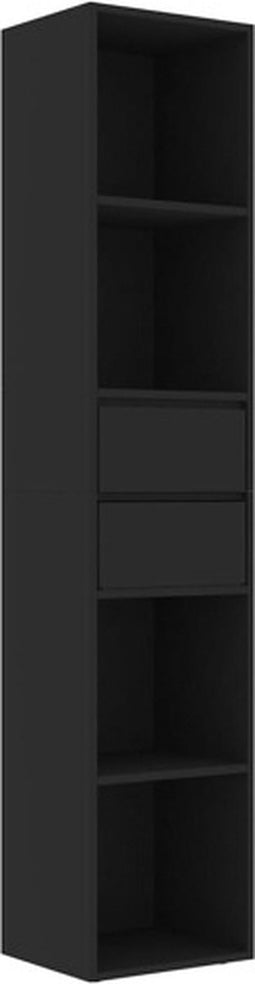 vidaXL - Boekenkast - 36x30x171 - cm - bewerkt - hout - zwart