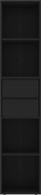 vidaXL - Boekenkast - 36x30x171 - cm - bewerkt - hout - zwart