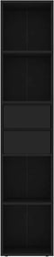vidaXL - Boekenkast - 36x30x171 - cm - bewerkt - hout - zwart