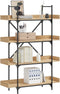vidaXL - Boekenkast - 4-laags - 100x33x145,5 - cm - bewerkt - hout - sonoma - eiken