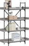 vidaXL - Boekenkast - 4-laags - 100x33x145,5 - cm - bewerkt - hout - grijs - sonoma