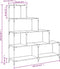vidaXL - Boekenkast - 4-laags - 139x33,5x149 - cm - bewerkt - hout - gerookt - eiken