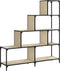 vidaXL - Boekenkast - 4-laags - 139x33,5x149 - cm - bewerkt - hout - sonoma - eiken