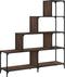 vidaXL - Boekenkast - 4-laags - 139x33,5x149 - cm - bewerkt - hout - bruin - eiken