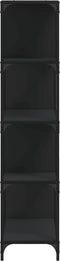 vidaXL - Boekenkast - 4-laags - 139x33,5x149 - cm - bewerkt - hout - zwart