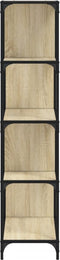 vidaXL - Boekenkast - 4-laags - 139x33,5x149 - cm - bewerkt - hout - sonoma - eiken