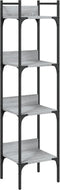 vidaXL - Boekenkast - 4-laags - 35x30x138,5 - cm - bewerkt - hout - grijs - sonoma