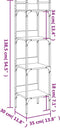 vidaXL - Boekenkast - 4-laags - 35x30x138,5 - cm - bewerkt - hout - grijs - sonoma
