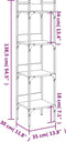 vidaXL - Boekenkast - 4-laags - 35x30x138,5 - cm - bewerkt - hout - gerookt - eiken