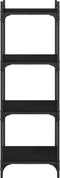 vidaXL - Boekenkast - 4-laags - 40x30x120 - cm - bewerkt - hout - zwart