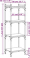vidaXL - Boekenkast - 4-laags - 40x30x120 - cm - bewerkt - hout - sonoma - eikenkleur