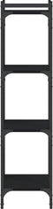 vidaXL - Boekenkast - 4-laags - 40x30x120 - cm - bewerkt - hout - zwart