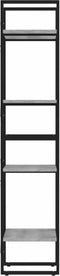 vidaXL - Boekenkast - 4-laags - 40x30x140 - cm - bewerkt - hout - grijs - sonoma - eiken