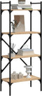 vidaXL - Boekenkast - 4-laags - 56x31,5x138,5 - cm - bewerkt - hout - sonoma - eiken