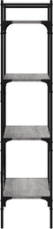 vidaXL - Boekenkast - 4-laags - 56x31,5x138,5 - cm - bewerkt - hout - grijs - sonoma