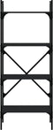vidaXL - Boekenkast - 4-laags - 56x31,5x138,5 - cm - bewerkt - hout - zwart