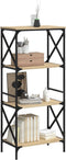 vidaXL - Boekenkast - 4-laags - 59x35x132 - cm - bewerkt - hout - sonoma - eikenkleur