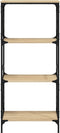 vidaXL - Boekenkast - 4-laags - 59x35x132 - cm - bewerkt - hout - sonoma - eikenkleur