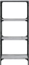 vidaXL - Boekenkast - 4-laags - 59x35x132 - cm - bewerkt - hout - grijs - sonoma - eiken