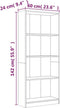vidaXL - Boekenkast - 4-laags - 60x24x142 - cm - bewerkt - hout - gerookt - eikenkleur