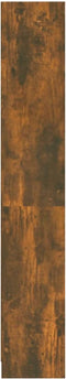 vidaXL - Boekenkast - 4-laags - 60x24x142 - cm - bewerkt - hout - gerookt - eikenkleur