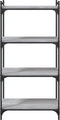 vidaXL - Boekenkast - 4-laags - 60x30x120 - cm - bewerkt - hout - grijs - sonoma - eiken