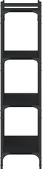 vidaXL - Boekenkast - 4-laags - 60x30x120 - cm - bewerkt - hout - zwart