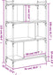 vidaXL - Boekenkast - 4-laags - 76x32x123 - cm - bewerkt - hout - gerookt - eikenkleur