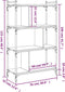 vidaXL - Boekenkast - 4-laags - 76x32x123 - cm - bewerkt - hout - bruin - eikenkleur