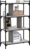vidaXL - Boekenkast - 4-laags - 76x32x123 - cm - bewerkt - hout - grijs - sonoma