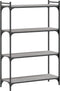 vidaXL - Boekenkast - 4-laags - 80x30x120 - cm - bewerkt - hout - grijs - sonoma
