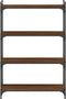 vidaXL - Boekenkast - 4-laags - 80x30x120 - cm - bewerkt - hout - bruin - eikenkleur