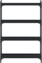 vidaXL - Boekenkast - 4-laags - 80x30x120 - cm - bewerkt - hout - zwart