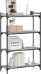 vidaXL - Boekenkast - 4-laags - 80x30x120 - cm - bewerkt - hout - grijs - sonoma