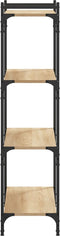 vidaXL - Boekenkast - 4-laags - 80x30x120 - cm - bewerkt - hout - sonoma - eikenkleur