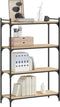vidaXL - Boekenkast - 4-laags - 80x30x120 - cm - bewerkt - hout - sonoma - eikenkleur