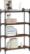 vidaXL - Boekenkast - 4-laags - 80x30x120 - cm - bewerkt - hout - bruin - eikenkleur