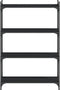 vidaXL - Boekenkast - 4-laags - 80x30x120 - cm - bewerkt - hout - zwart
