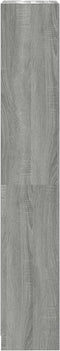 vidaXL - Boekenkast - 4 - schappen - 40x24x143 - cm - bewerkt - hout - grijs - sonoma
