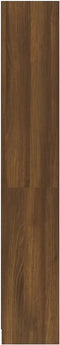 vidaXL - Boekenkast - 4 - schappen - 60x24x142 - cm - bewerkt - hout - bruin - eikenkleur